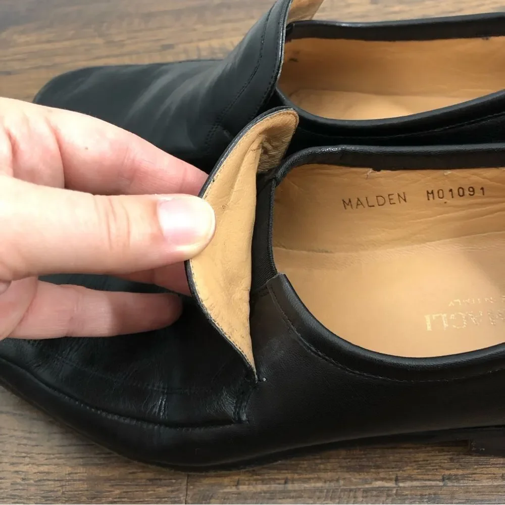 Bruno Magli Malden Size 7M Loafer Handmade Black‎ Dress Shoe Italian